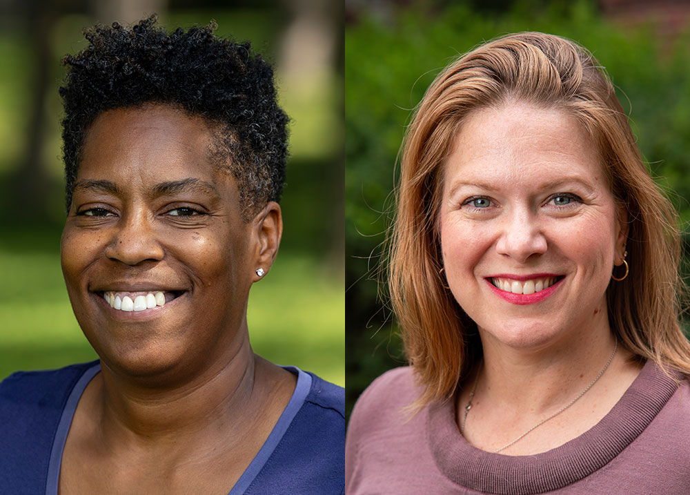 Headshots of professor Nichole Pinkard and Elizabeth Tipton